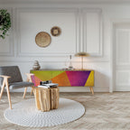 VIVID GEOMETRY Móvel de TV com 3 Portas em Efeito Carvalho