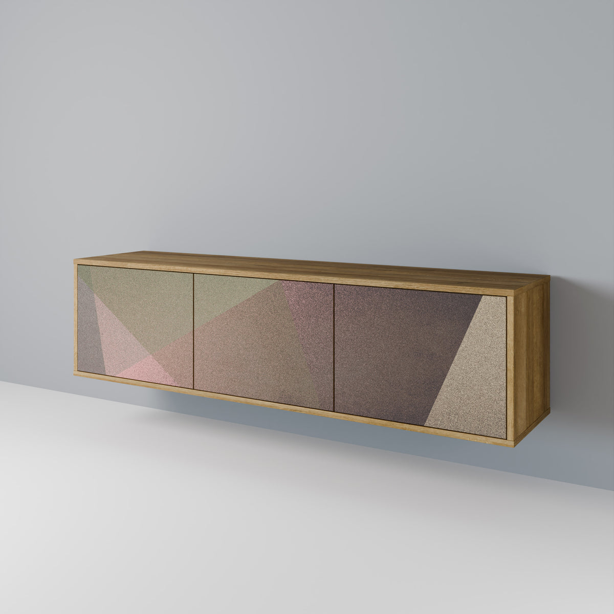 BEIGE GEOMETRY Móvel de TV de 3 Portas