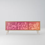IRREGULAR PINK Móvel de TV com 3 Portas em Efeito Carvalho