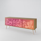 IRREGULAR PINK Móvel de TV com 3 Portas em Efeito Carvalho