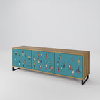 COLLECTIVE STREAM Móvel de TV com 3 Portas em Efeito Carvalho