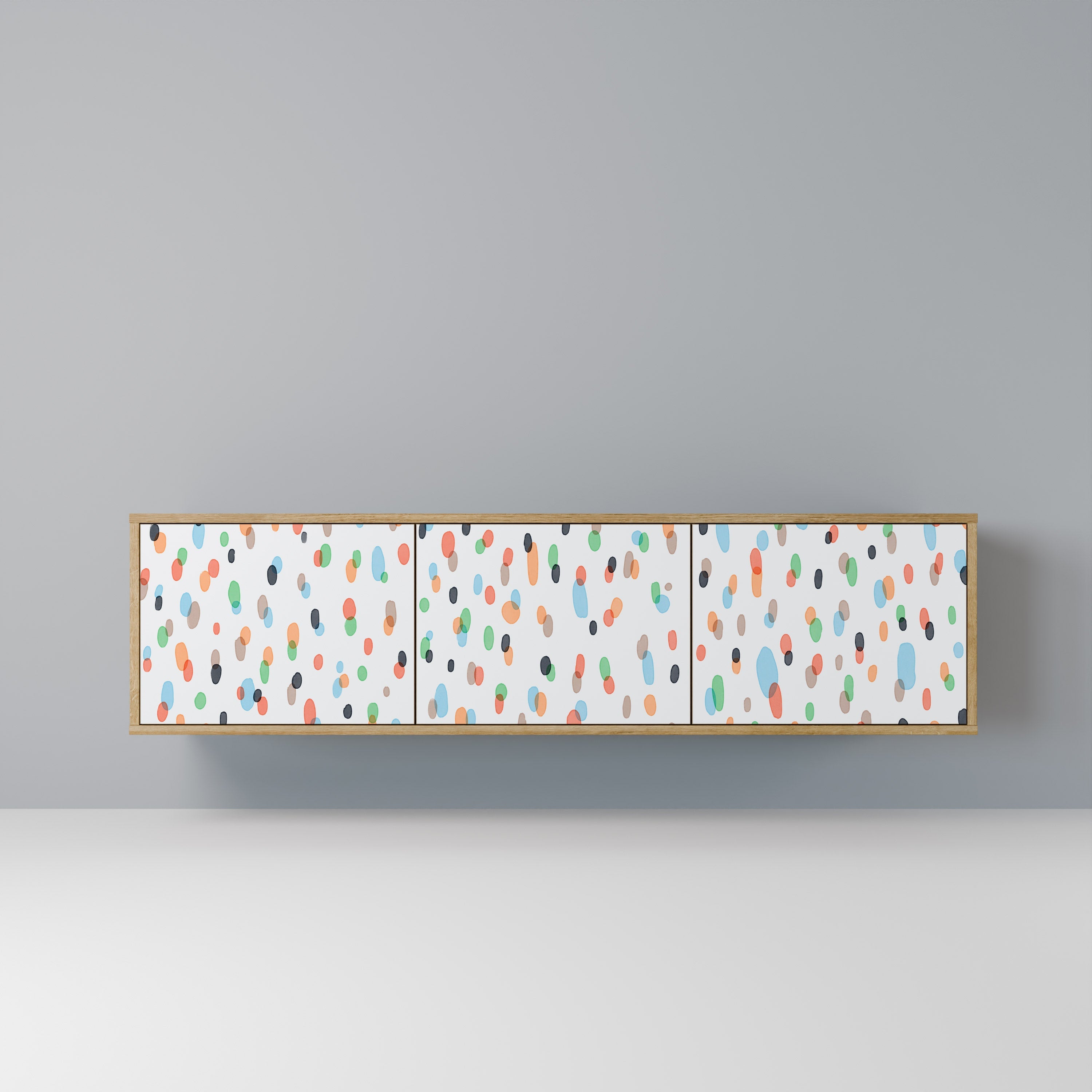 ENERGETIC SPOTS Móvel de TV com 3 Portas em Efeito Carvalho