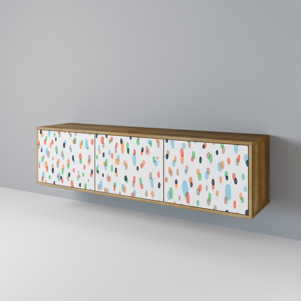 ENERGETIC SPOTS Móvel de TV com 3 Portas em Efeito Carvalho