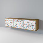 ENERGETIC SPOTS Móvel de TV com 3 Portas em Efeito Carvalho