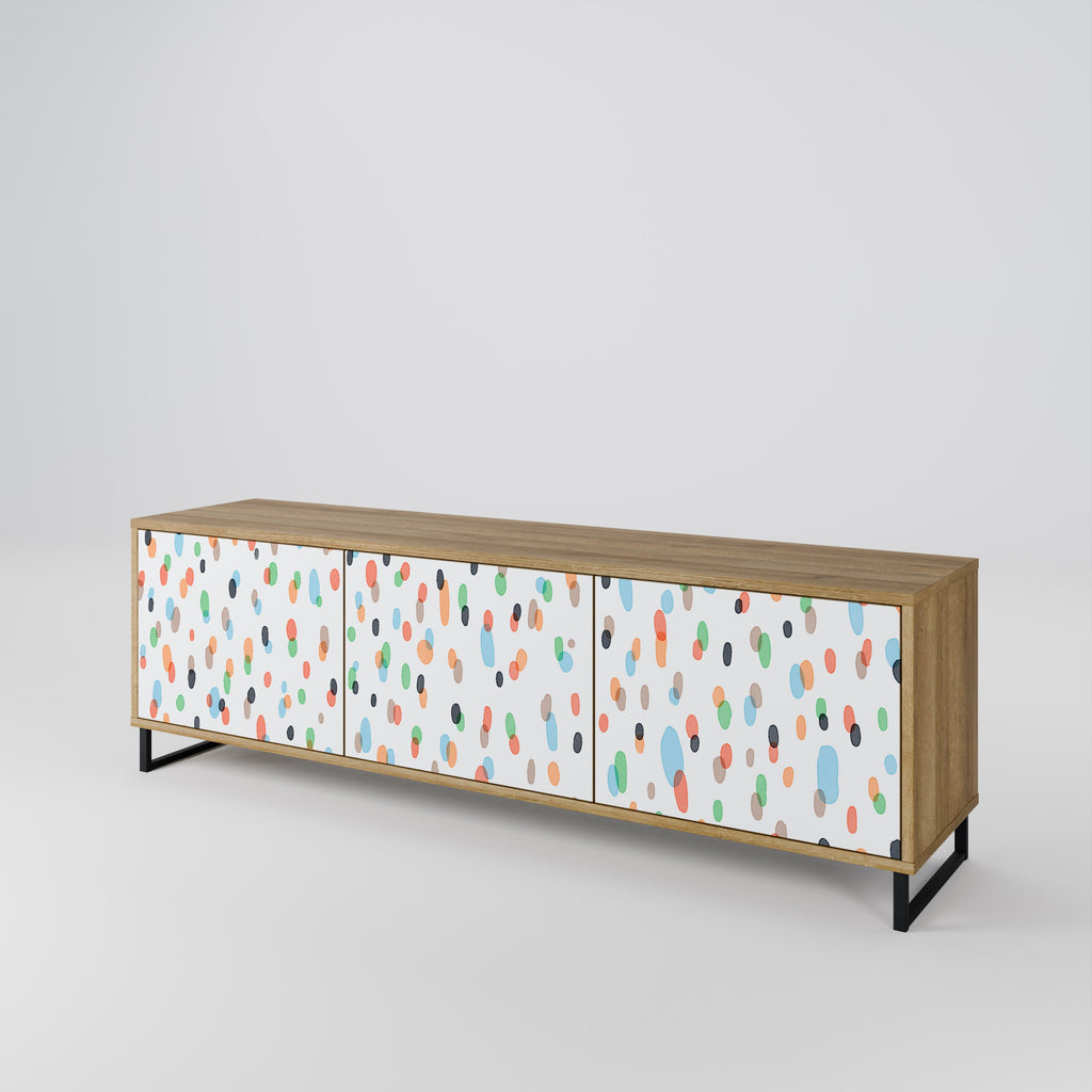 ENERGETIC SPOTS Móvel de TV com 3 Portas em Efeito Carvalho