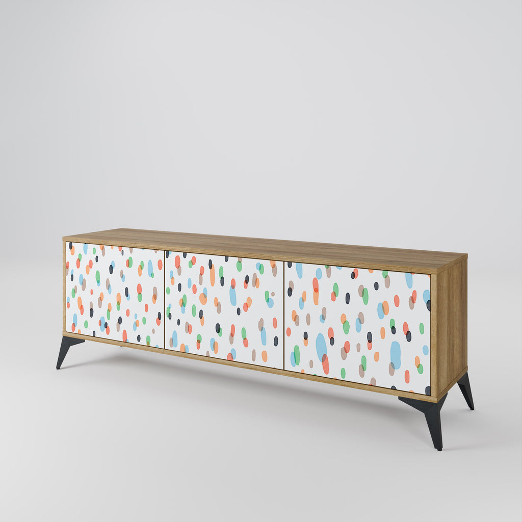 ENERGETIC SPOTS Móvel de TV com 3 Portas em Efeito Carvalho