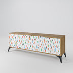 ENERGETIC SPOTS Móvel de TV com 3 Portas em Efeito Carvalho