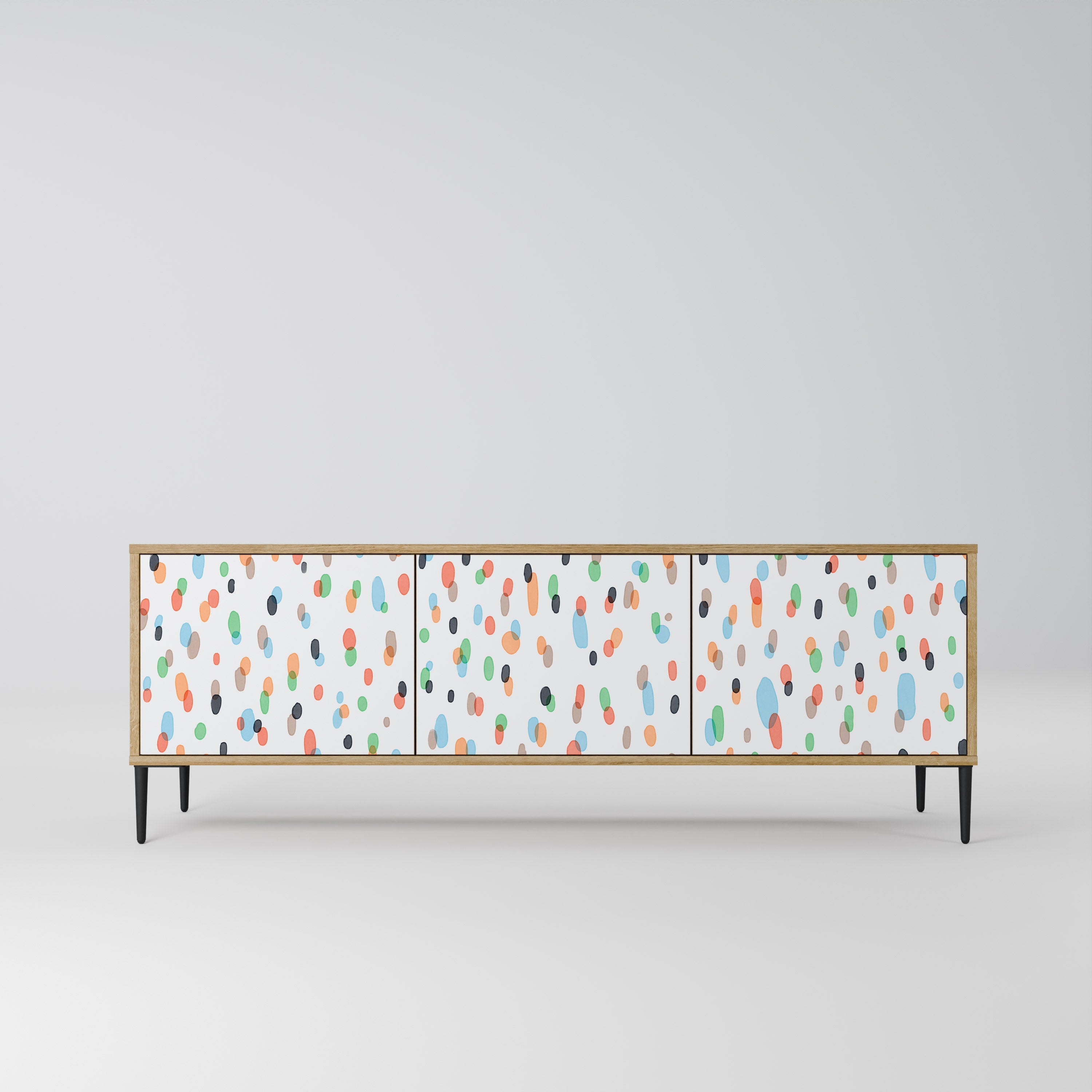 ENERGETIC SPOTS Móvel de TV com 3 Portas em Efeito Carvalho