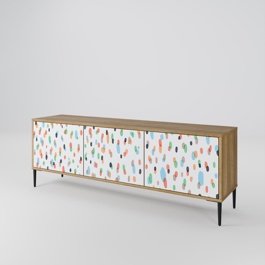 ENERGETIC SPOTS Móvel de TV com 3 Portas em Efeito Carvalho