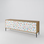 ENERGETIC SPOTS Móvel de TV com 3 Portas em Efeito Carvalho