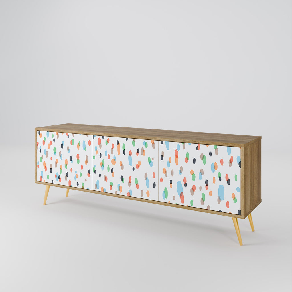 ENERGETIC SPOTS Móvel de TV com 3 Portas em Efeito Carvalho