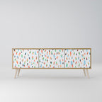 ENERGETIC SPOTS Móvel de TV com 3 Portas em Efeito Carvalho