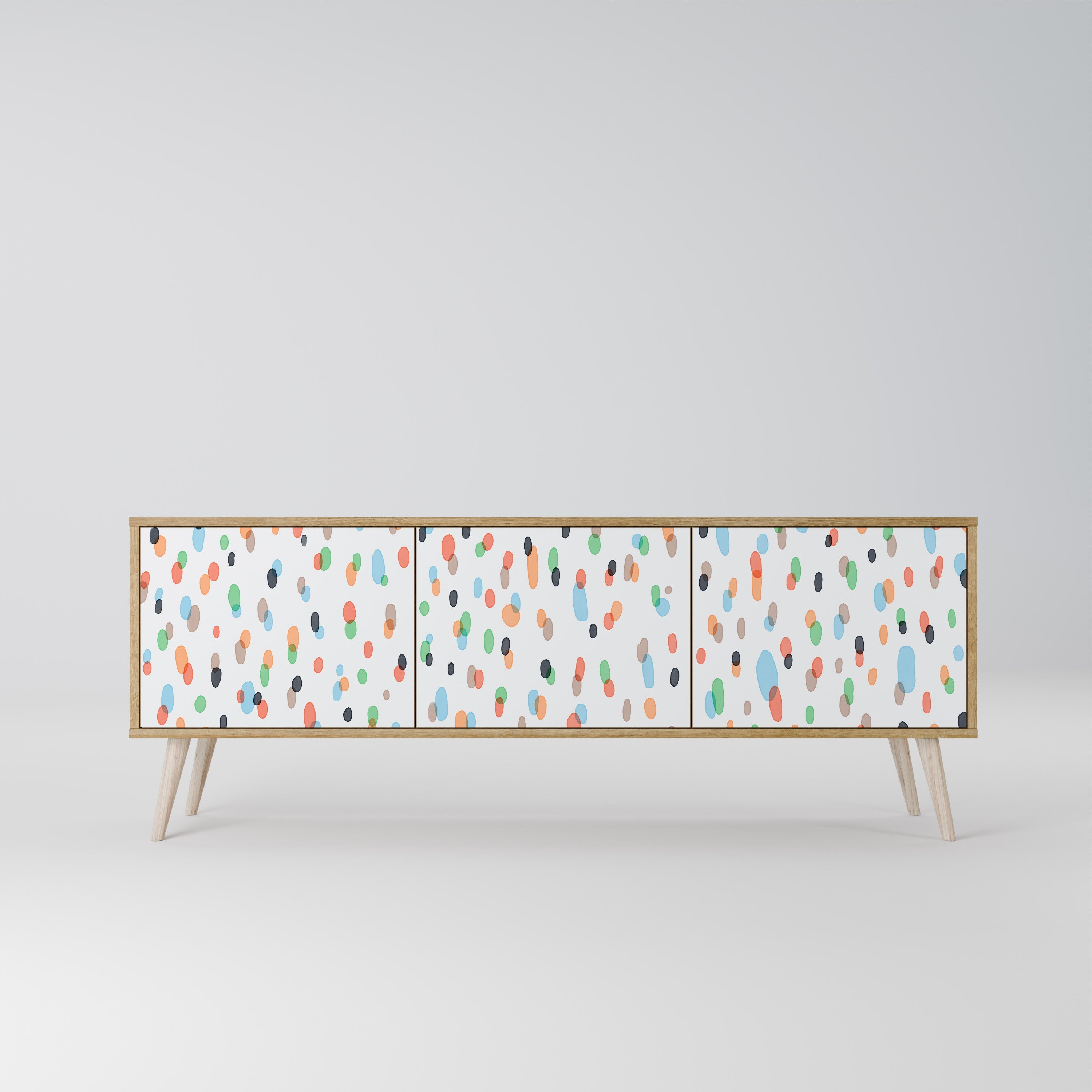 ENERGETIC SPOTS Móvel de TV com 3 Portas em Efeito Carvalho