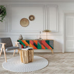 MAKESHIFT ARTISTRY Móvel de TV com 3 Portas em Efeito Carvalho