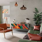 MAKESHIFT ARTISTRY Móvel de TV com 3 Portas em Efeito Carvalho