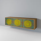 SUNSHINE EULOGY Móvel de TV com 3 Portas em Efeito Carvalho