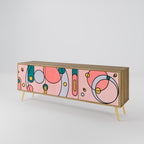 GOSSAMER ECHOES Móvel de TV com 3 Portas em Efeito Carvalho