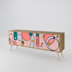 GOSSAMER ECHOES Móvel de TV com 3 Portas em Efeito Carvalho