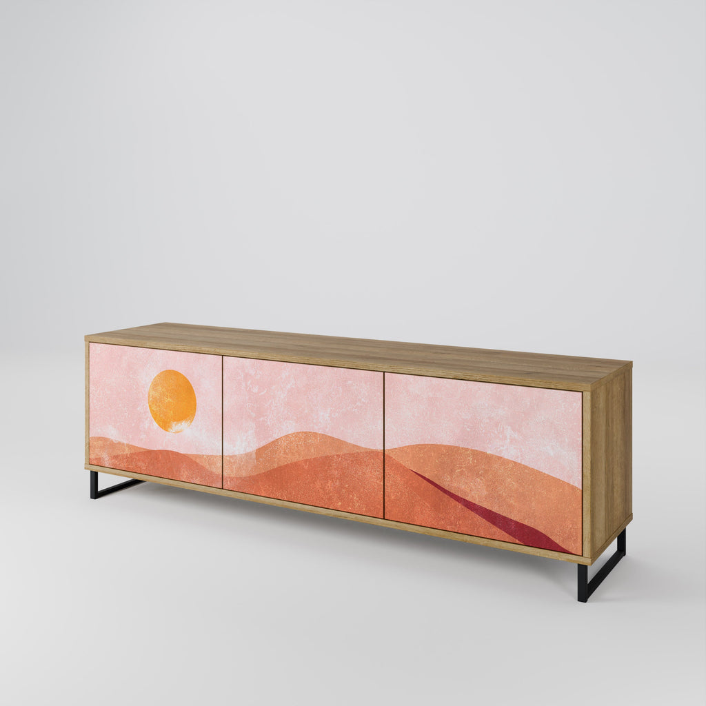 LUMINOUS SUNLIGHT Móvel de TV com 3 Portas em Efeito Carvalho