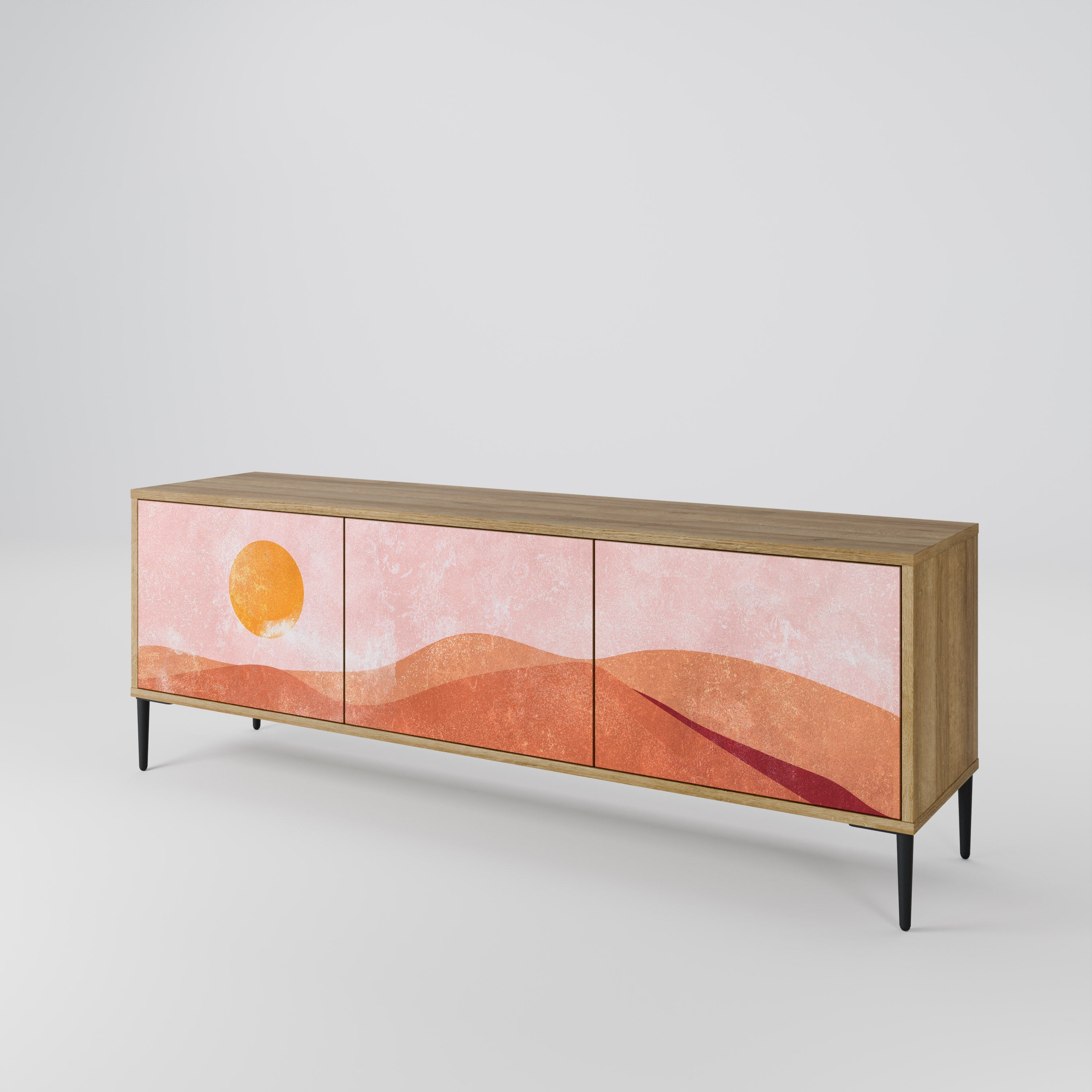 LUMINOUS SUNLIGHT Móvel de TV com 3 Portas em Efeito Carvalho