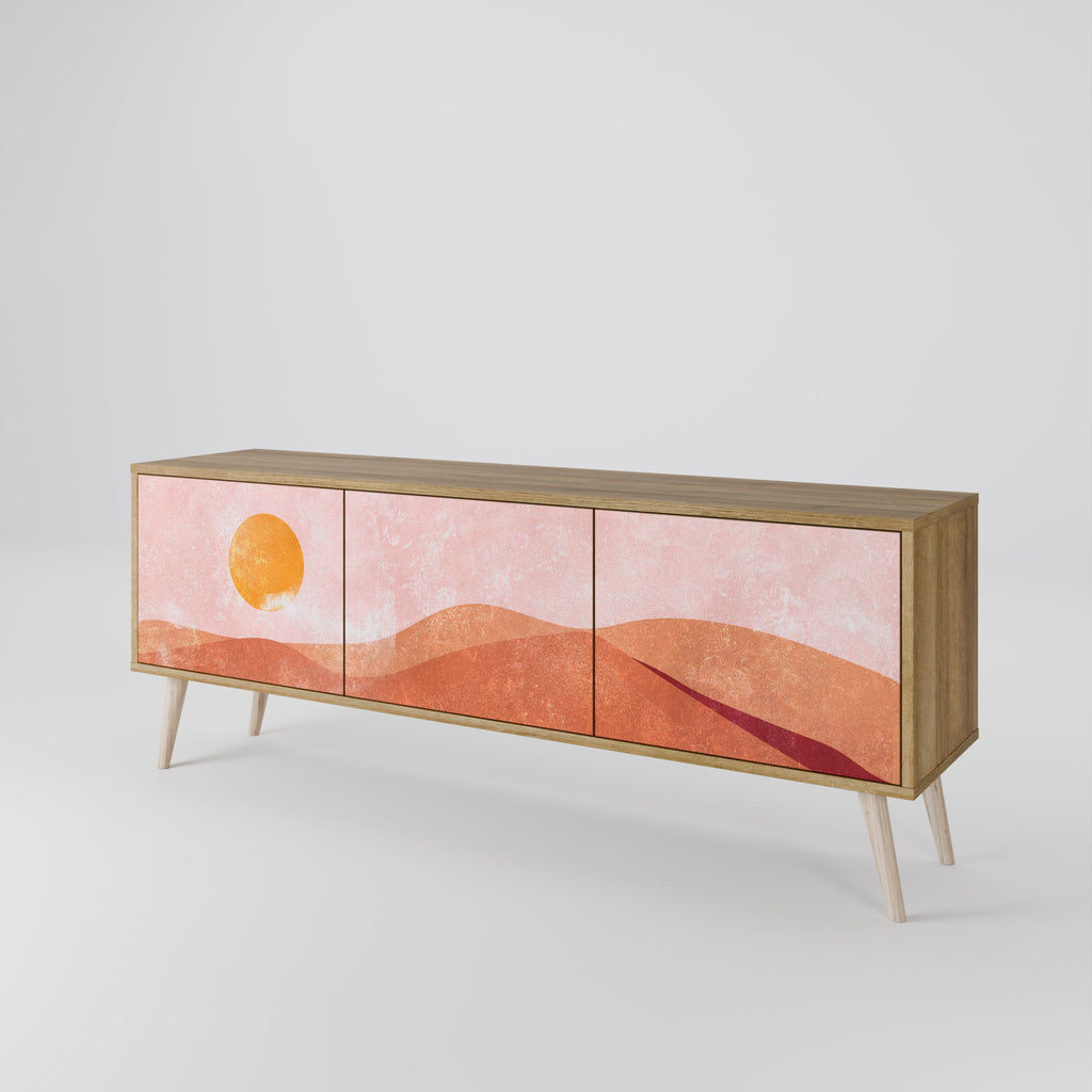 LUMINOUS SUNLIGHT Móvel de TV com 3 Portas em Efeito Carvalho