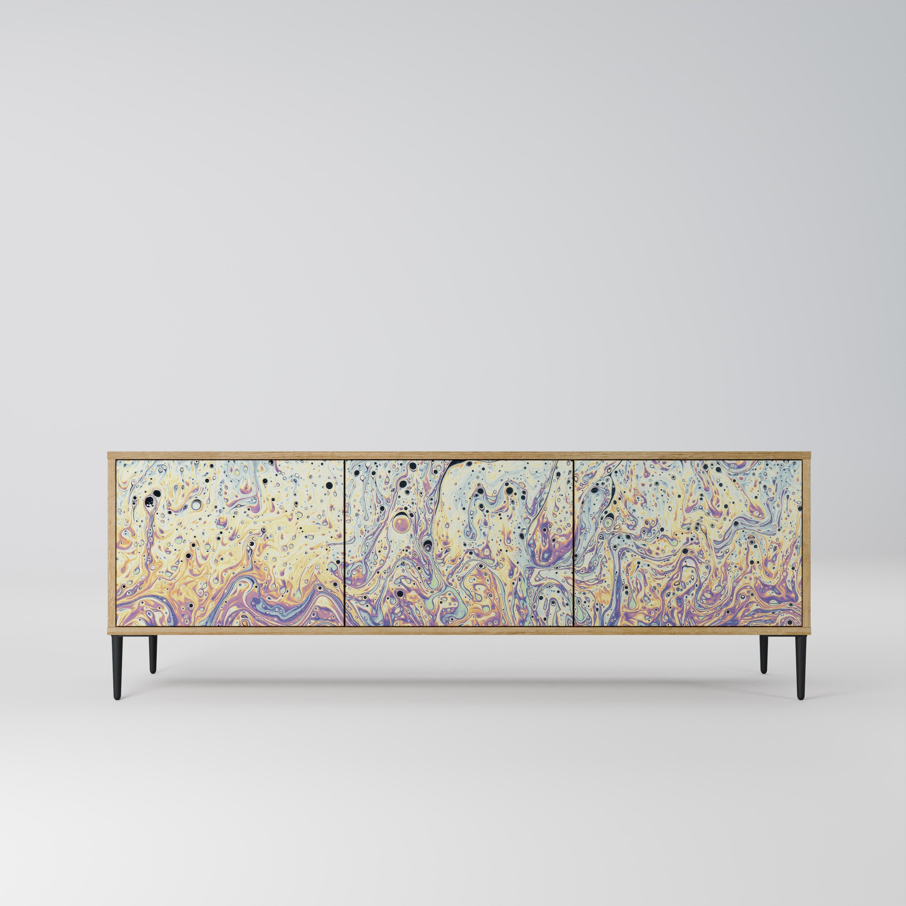 MOSAIC OF COLORS Móvel de TV com 3 Portas em Efeito Carvalho