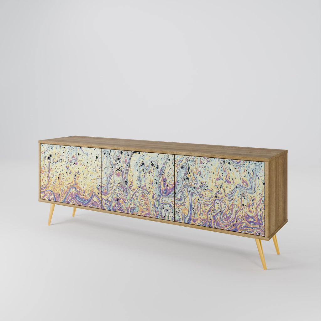 MOSAIC OF COLORS Móvel de TV com 3 Portas em Efeito Carvalho
