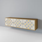 PATTERNED PRISM Móvel de TV com 3 Portas em Efeito Carvalho