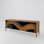 HOLLOW TIME Móvel de TV com 3 Portas em Efeito Carvalho