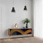 HOLLOW TIME Móvel de TV com 3 Portas em Efeito Carvalho