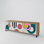 COOL STORY Móvel de TV com 3 Portas em Efeito Carvalho