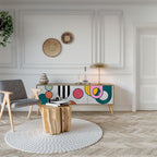 COOL STORY Móvel de TV com 3 Portas em Efeito Carvalho