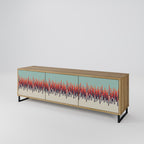 CHROMA CONTOURS Móvel de TV com 3 Portas em Efeito Carvalho