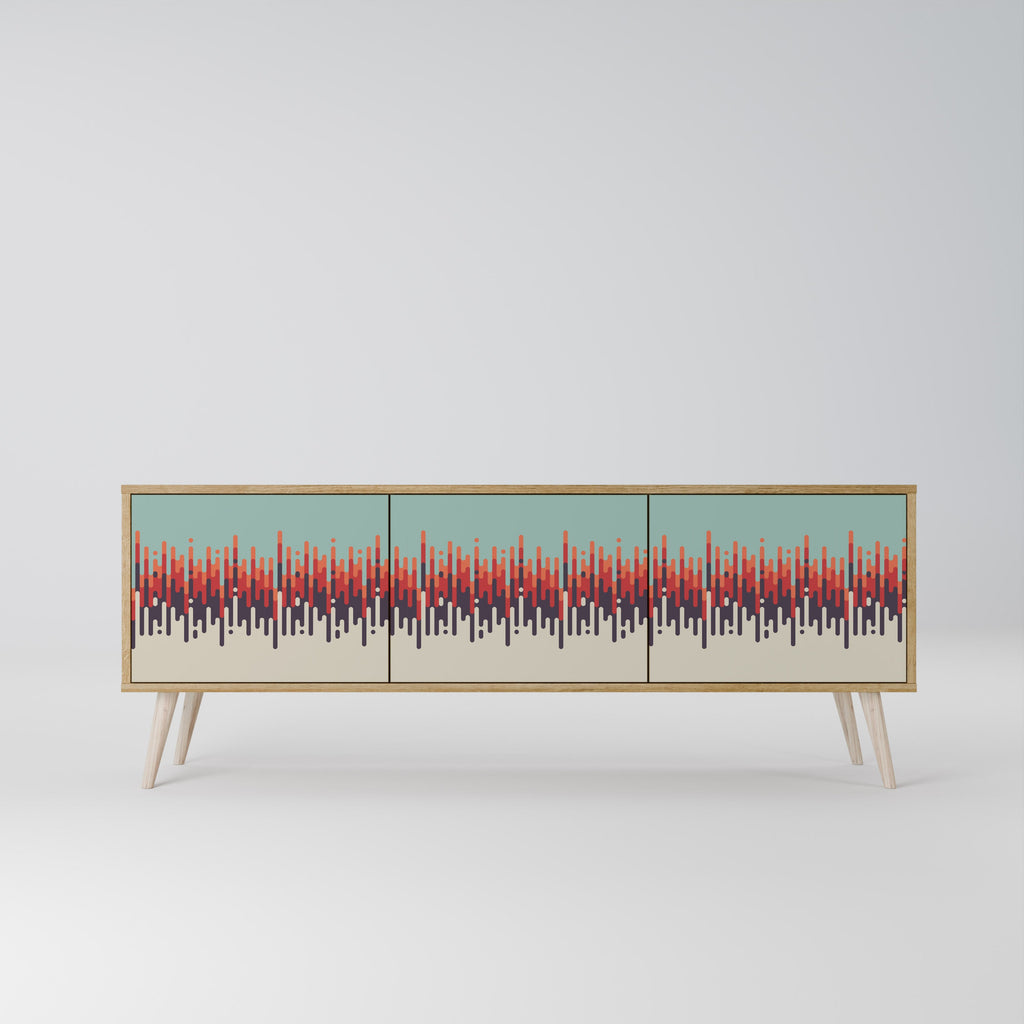 CHROMA CONTOURS Móvel de TV com 3 Portas em Efeito Carvalho