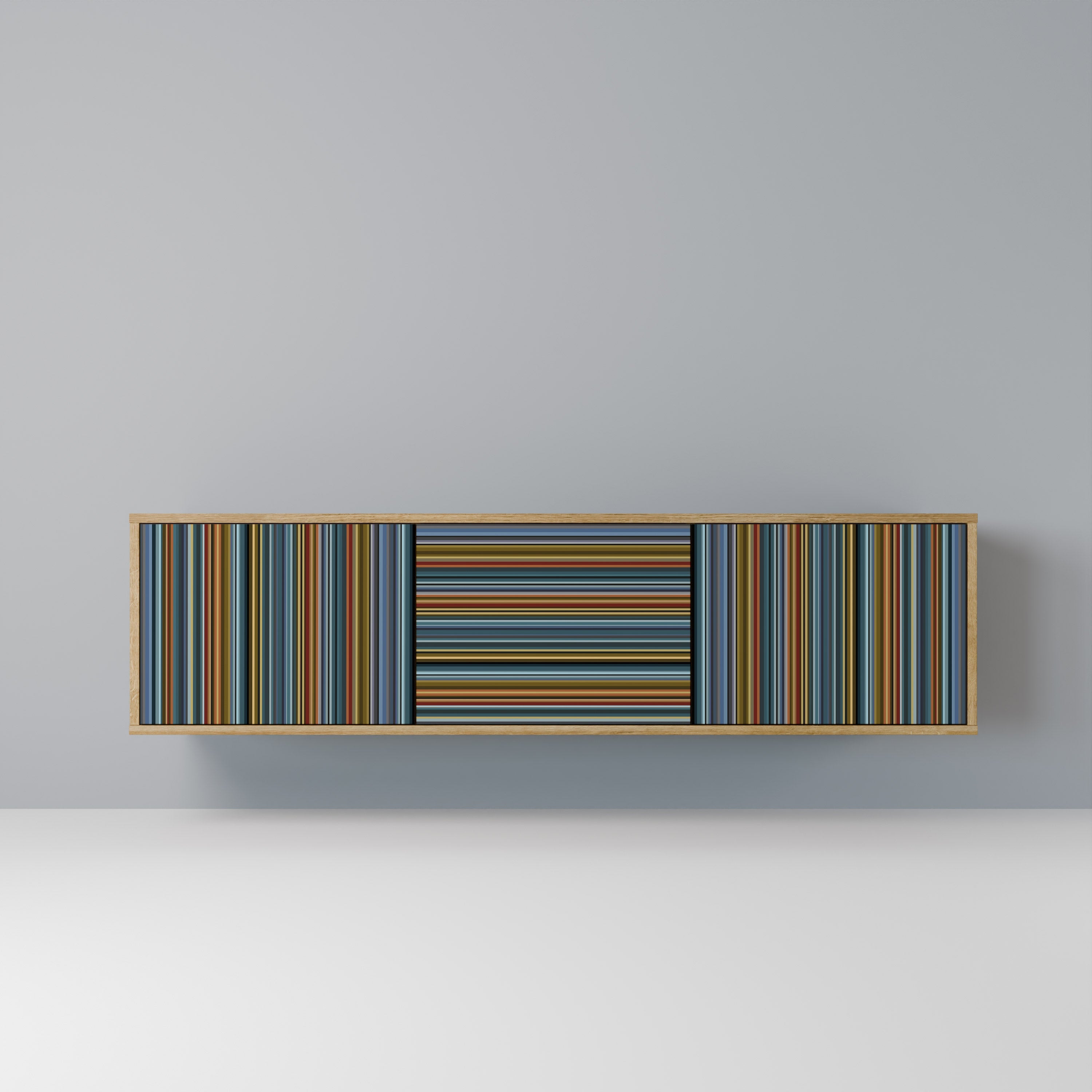 LINEOUT SPECTRUM Móvel de TV com 3 Portas em Efeito Carvalho