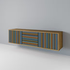 LINEOUT SPECTRUM Móvel de TV com 3 Portas em Efeito Carvalho