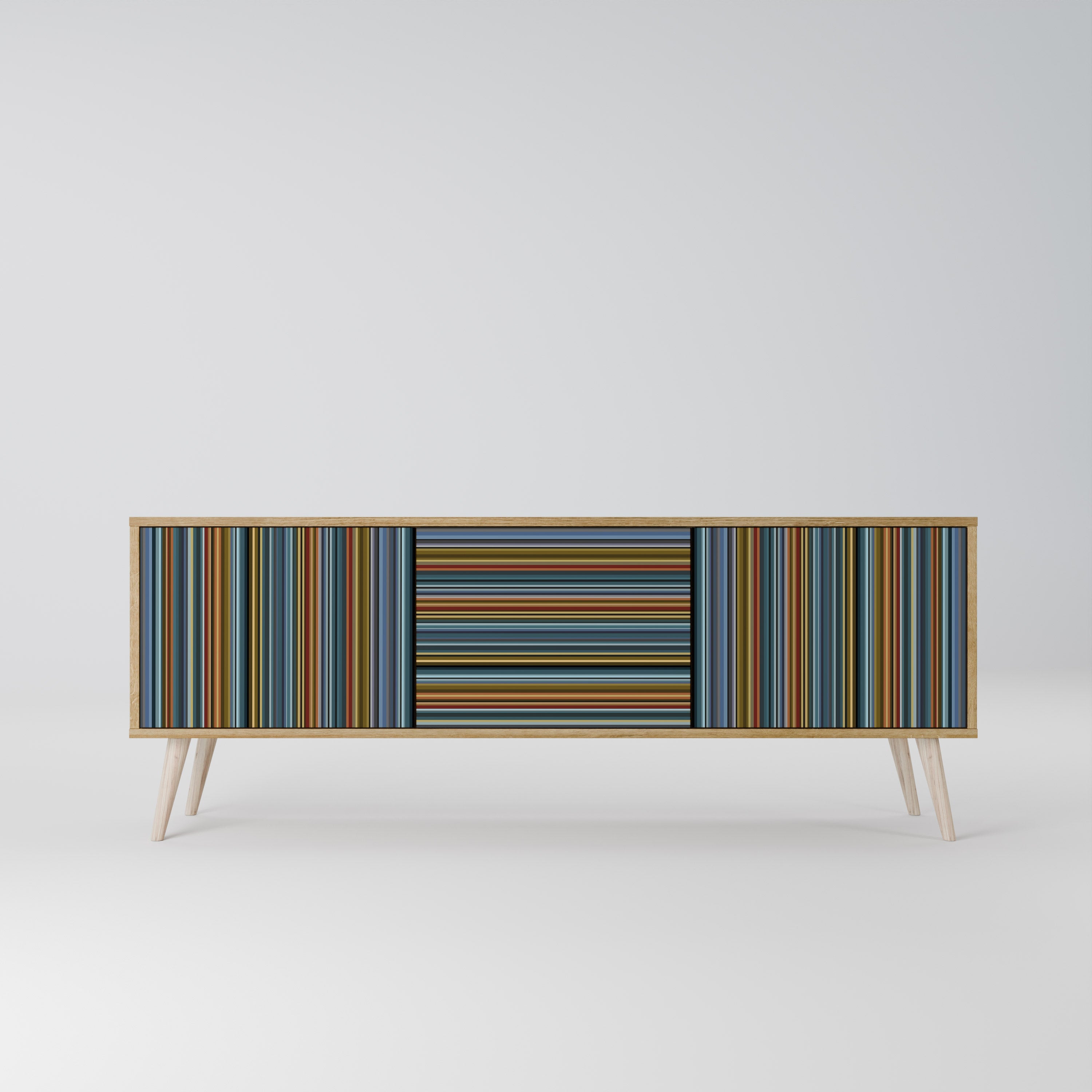 LINEOUT SPECTRUM Móvel de TV com 3 Portas em Efeito Carvalho