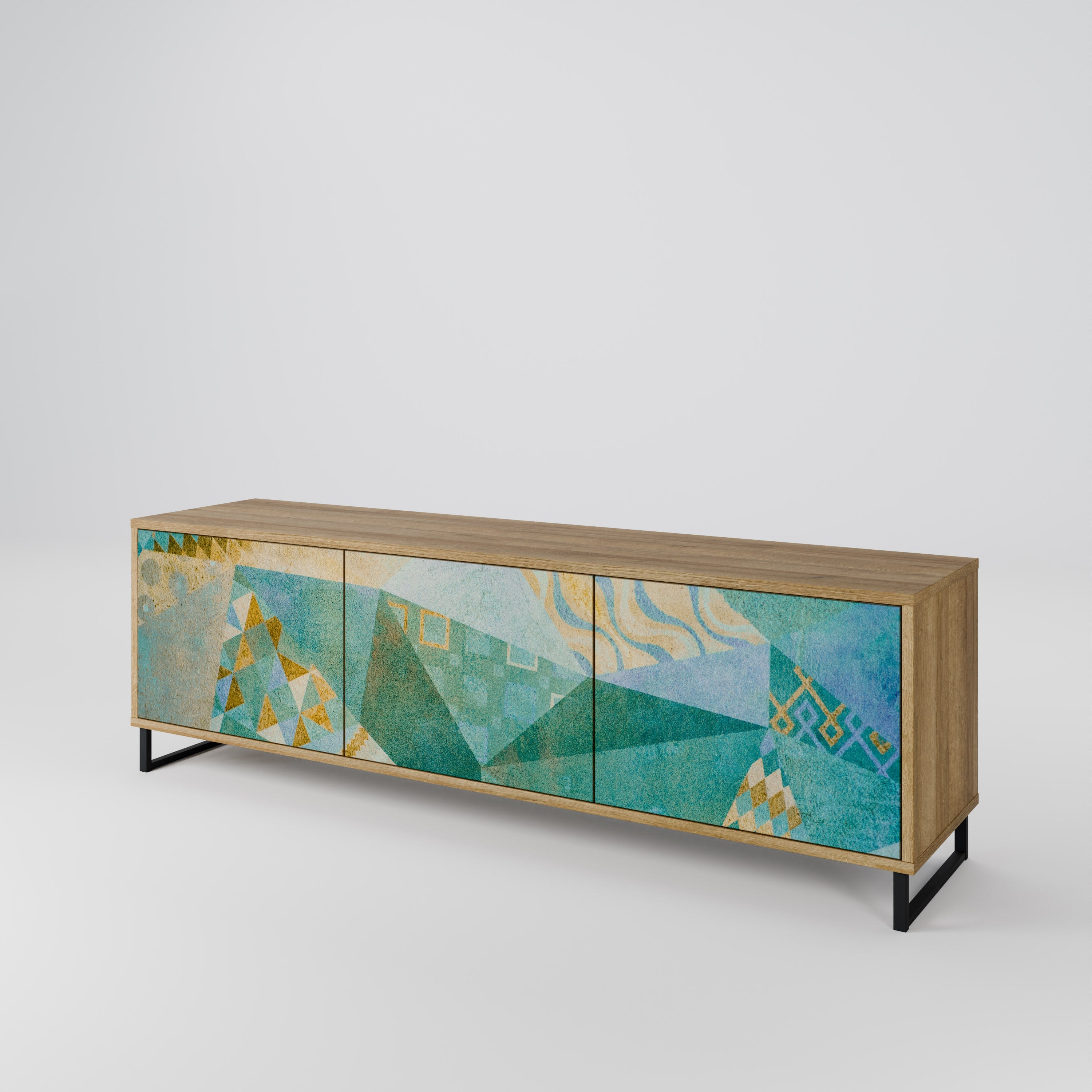 SPECTRUM SPLENDOR Móvel de TV com 3 Portas em Efeito Carvalho