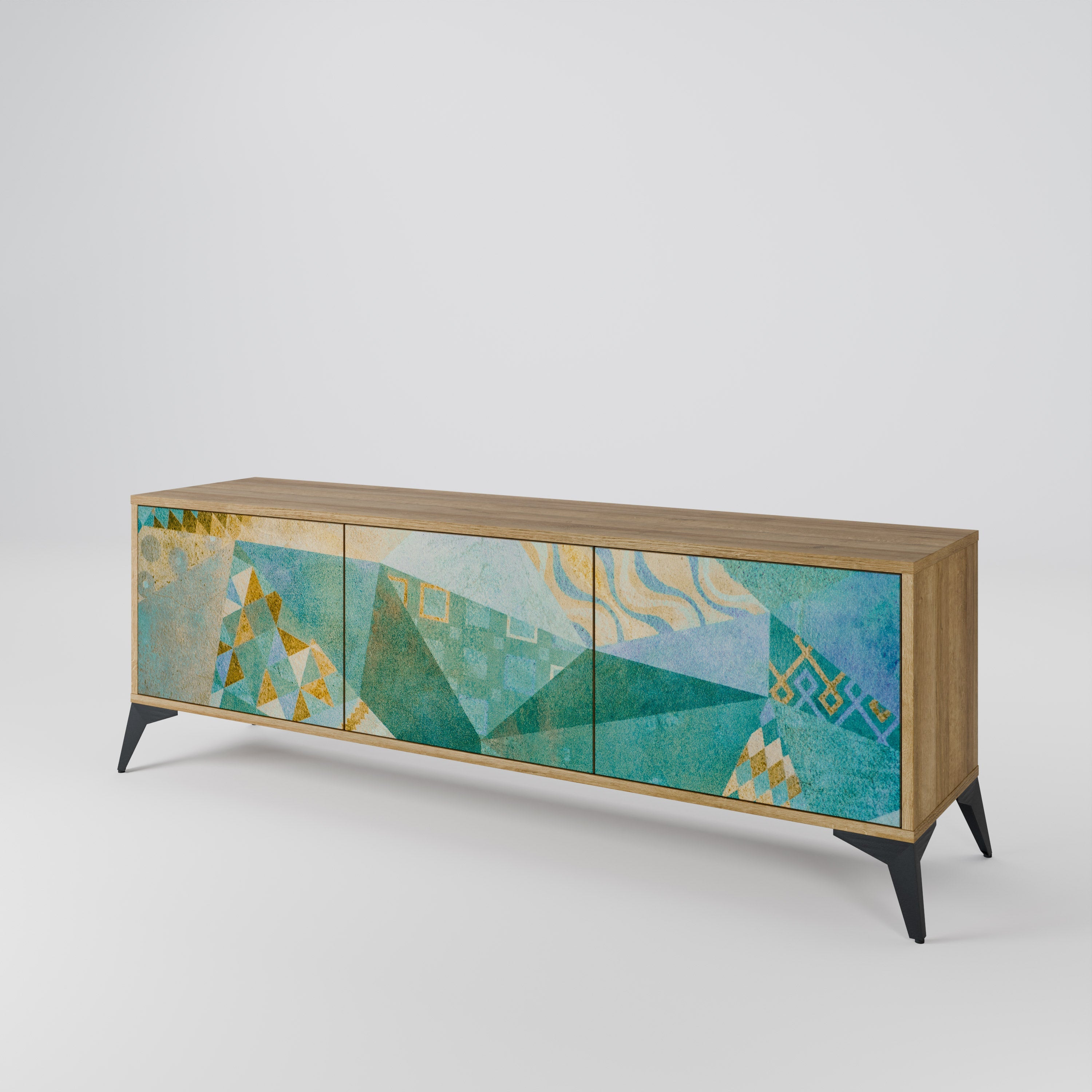 SPECTRUM SPLENDOR Móvel de TV com 3 Portas em Efeito Carvalho