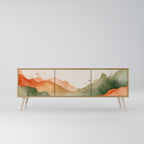 WATERCOLOUR PEAKS Móvel de TV com 3 Portas em Efeito Carvalho