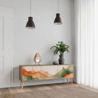 WATERCOLOUR PEAKS Móvel de TV com 3 Portas em Efeito Carvalho