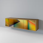 PIERCING SHARPNESS Móvel de TV com 3 Portas em Efeito Carvalho