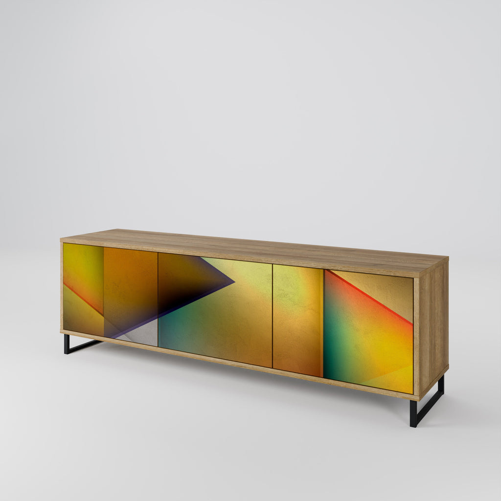 PIERCING SHARPNESS Móvel de TV com 3 Portas em Efeito Carvalho