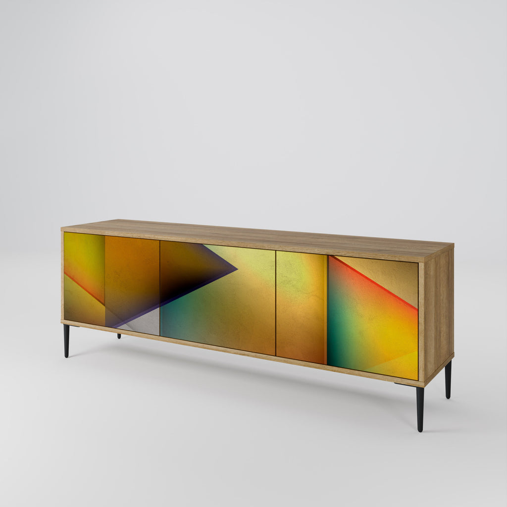 PIERCING SHARPNESS Móvel de TV com 3 Portas em Efeito Carvalho