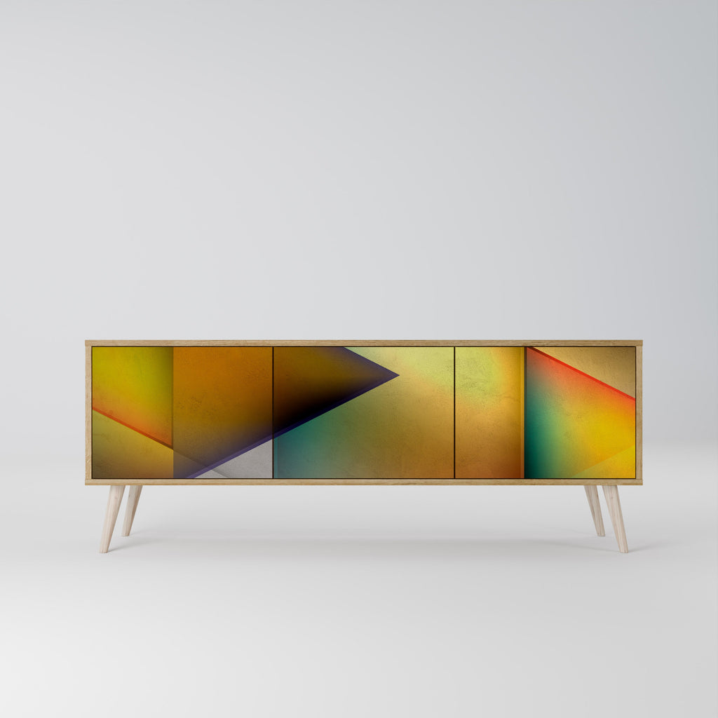 PIERCING SHARPNESS Móvel de TV com 3 Portas em Efeito Carvalho