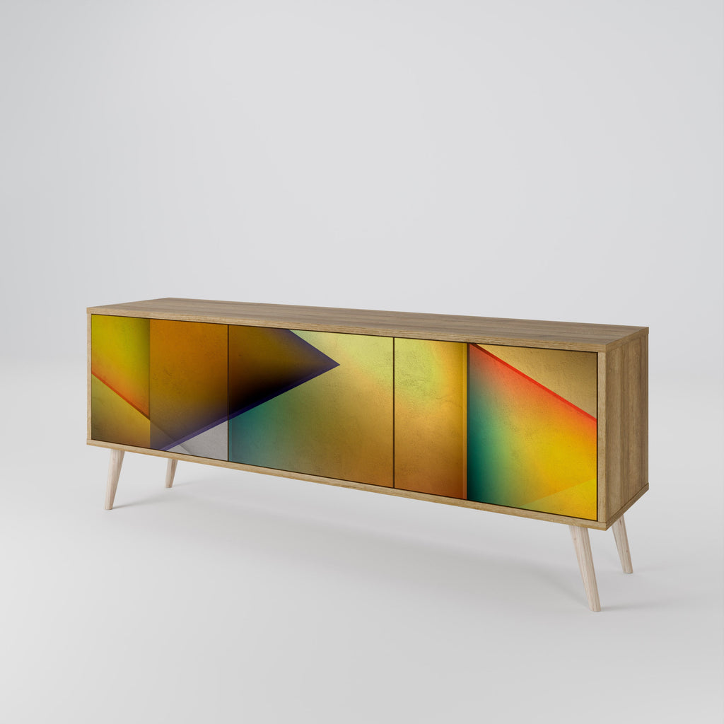 PIERCING SHARPNESS Móvel de TV com 3 Portas em Efeito Carvalho