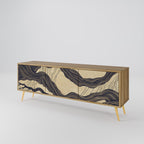 UNIFIED FRAGMENTS Móvel de TV com 3 Portas em Efeito Carvalho