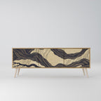 UNIFIED FRAGMENTS Móvel de TV com 3 Portas em Efeito Carvalho