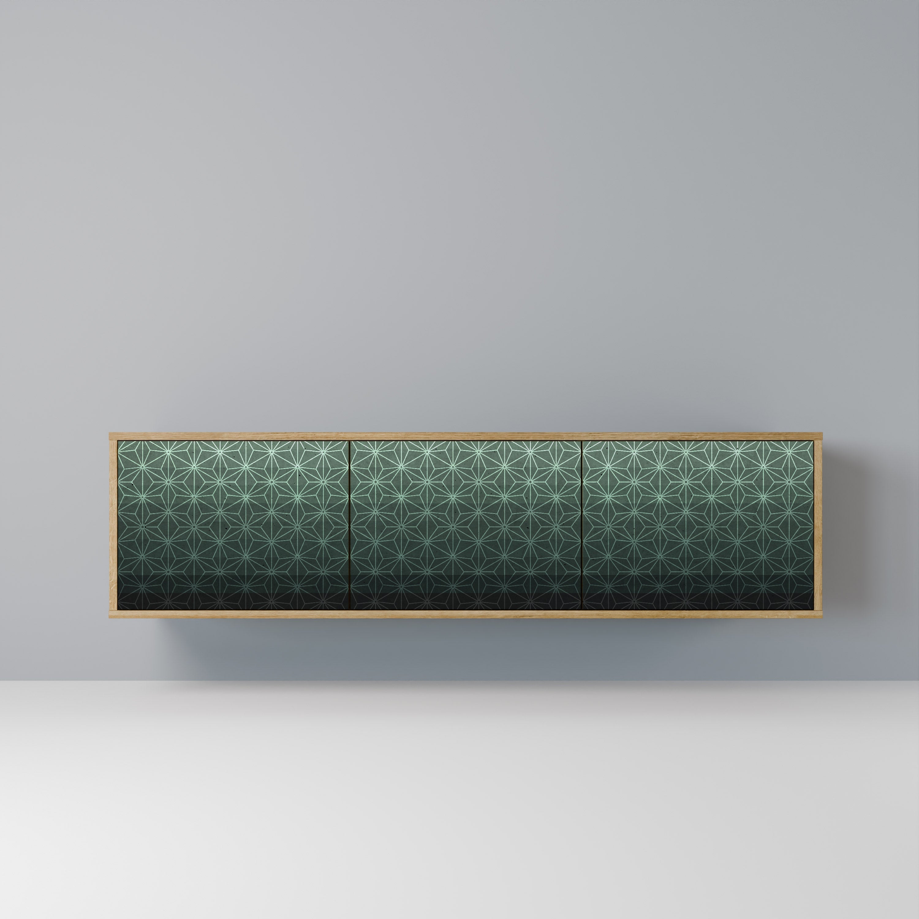 ORNAMENTAL GLIMMER Móvel de TV com 3 Portas em Efeito Carvalho