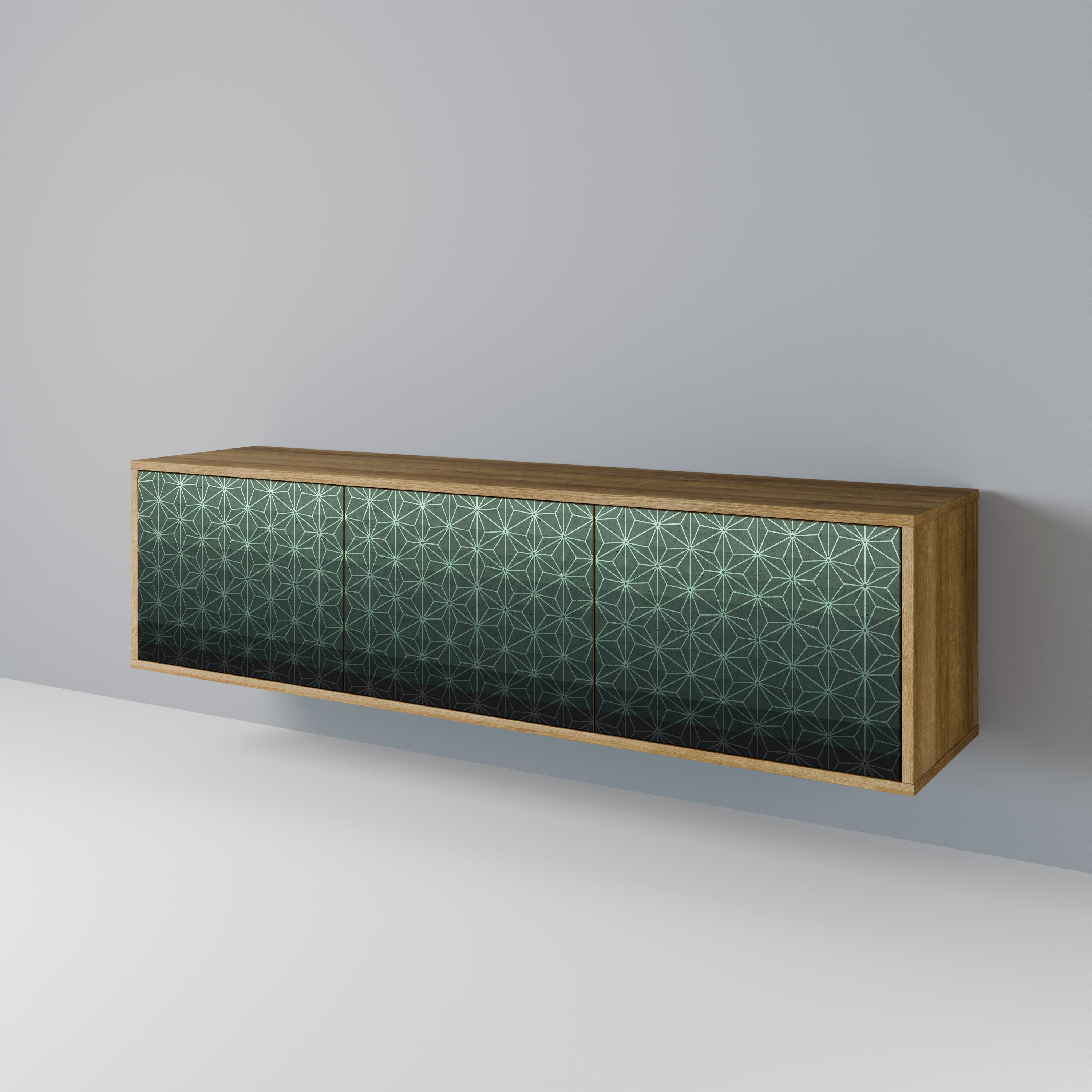 ORNAMENTAL GLIMMER Móvel de TV com 3 Portas em Efeito Carvalho